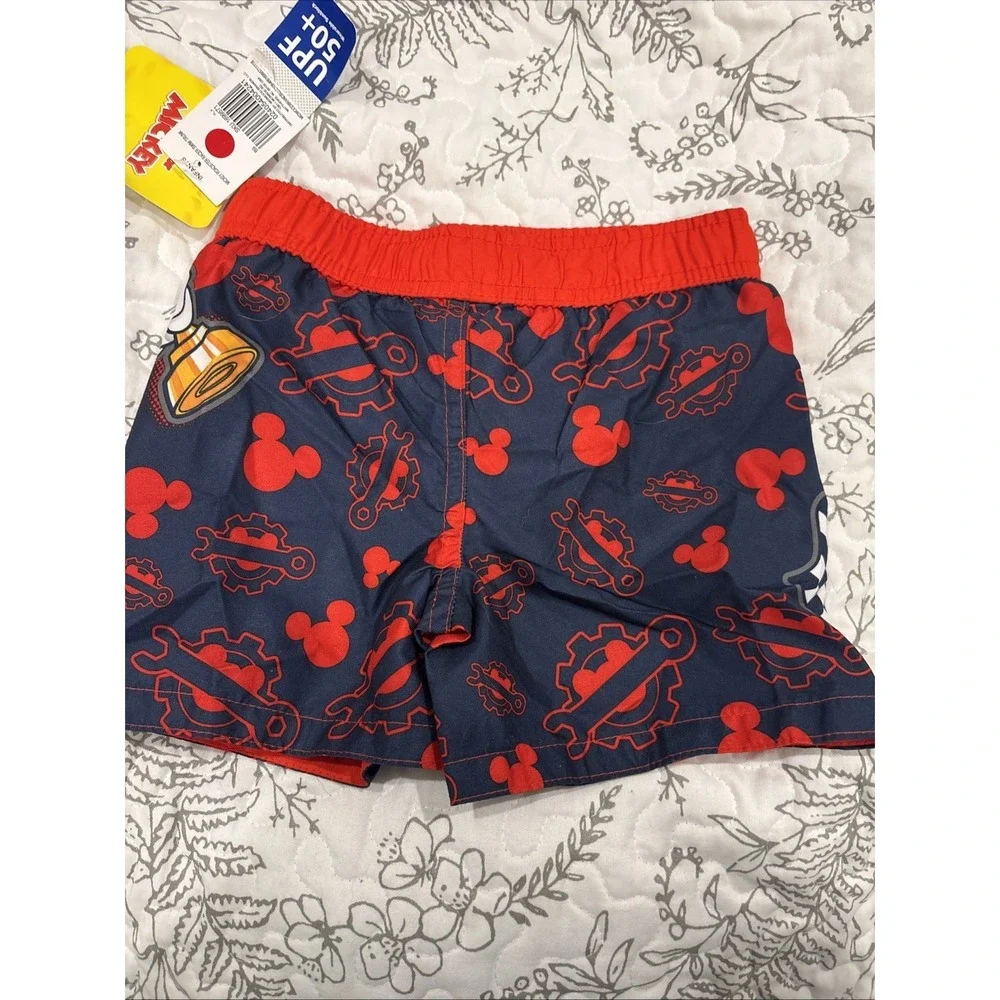 Disney Junior Mickey Roadster Champ Boys Infant 12 Mos. swim‎ trunks NWT's